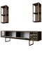 Hanah Home Mueble TV Nogal y Negro 180cm